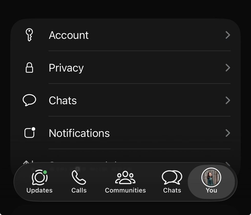 Pestaña WhatsApp para iPhone