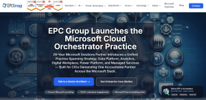 EPC Group lanza Microsoft Cloud Orchestrator Practice El socio de soluciones de Microsoft de 29 años presenta una práctica unificada que abarca estrategia, plataforma de datos, análisis, lugar de trabajo digital, plataforma de energía y servicios administrados, diseñada para CIO bajo demanda